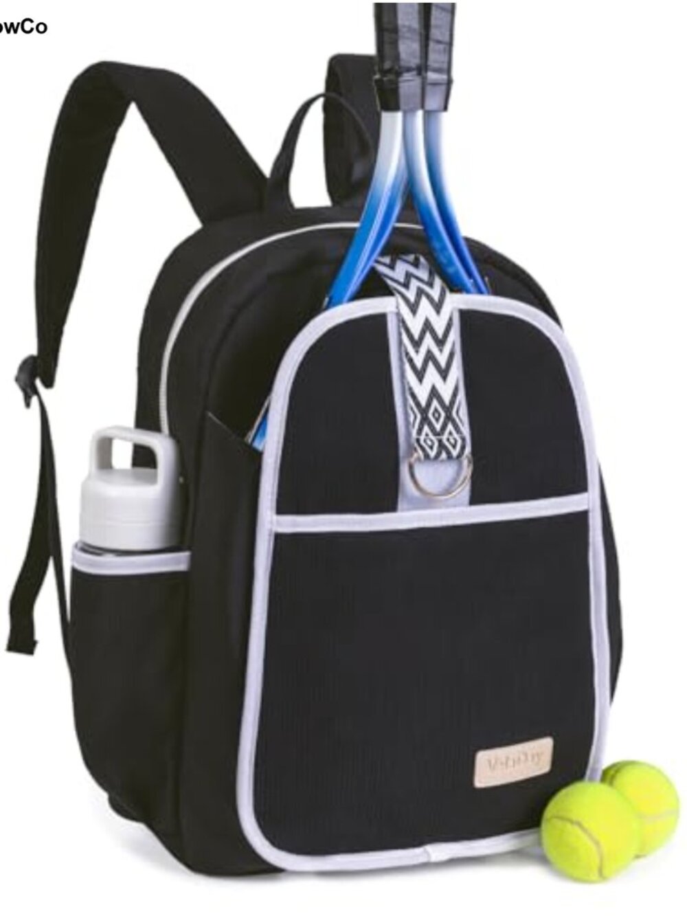 Quilted Tennis Backpack for Women Ultra-Light Racket Bag with Wet Pocket